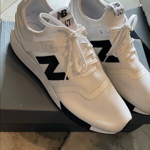 Men’s New Balance 247 Shoes White with Black Accents